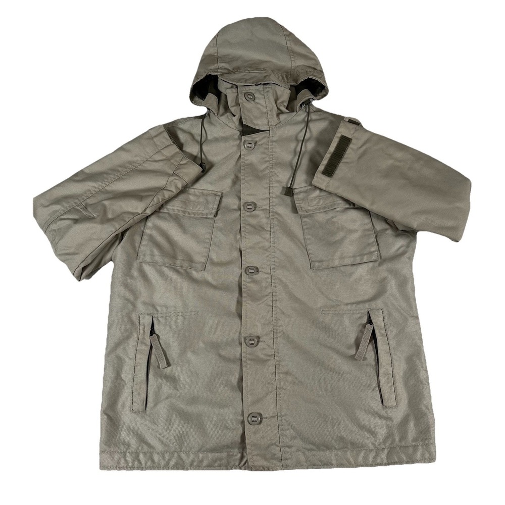 Vintage GAP Beige Heavy Duty Water Resistant Full‎ Zip Quilted Jacket Men's L